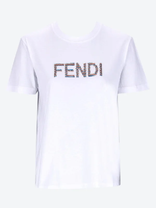 Fendi embroidery t-shirt