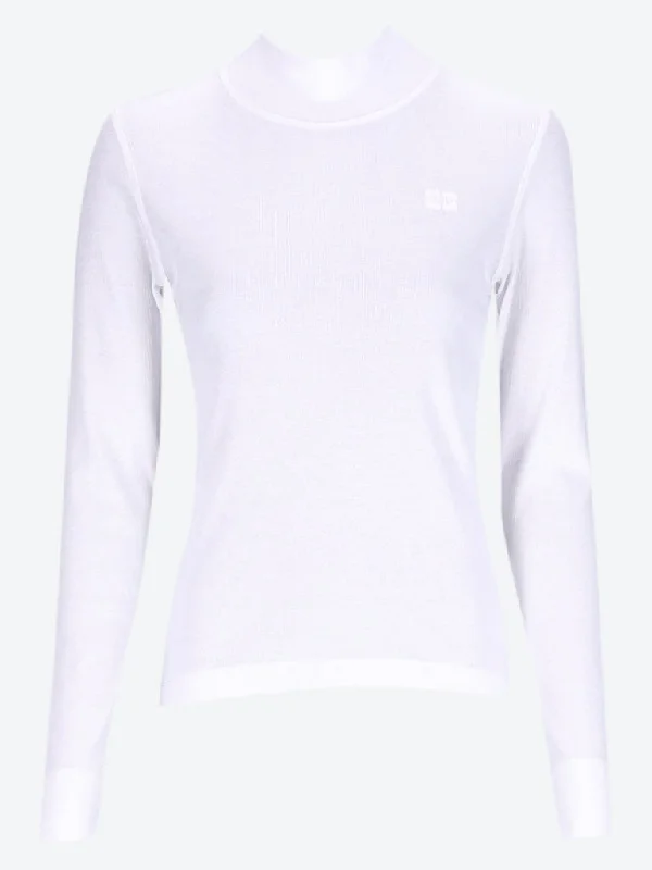 Soft cotton rib long sleeve t-shirt