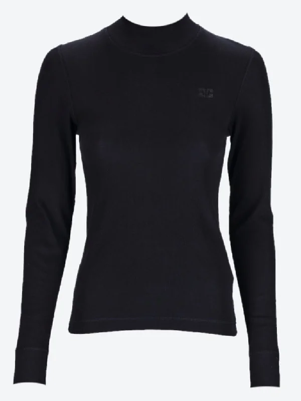 Soft cotton rib long sleeve t-shirt