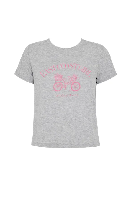 Lia City Graphic Tee - HEATHER GRAY EAST COAST GIRL