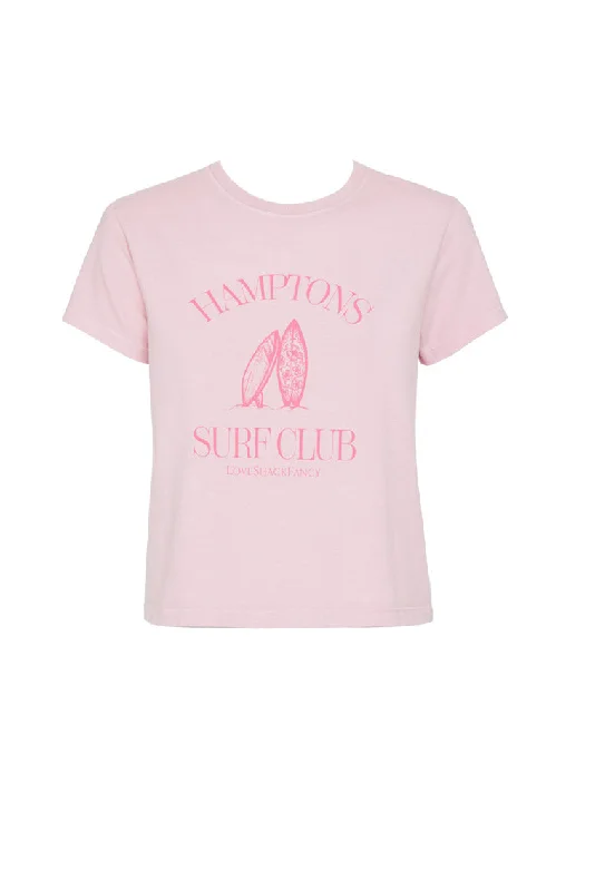 Lia City Graphic Tee- POWDER PINK HAMPTONS SURF CLUB