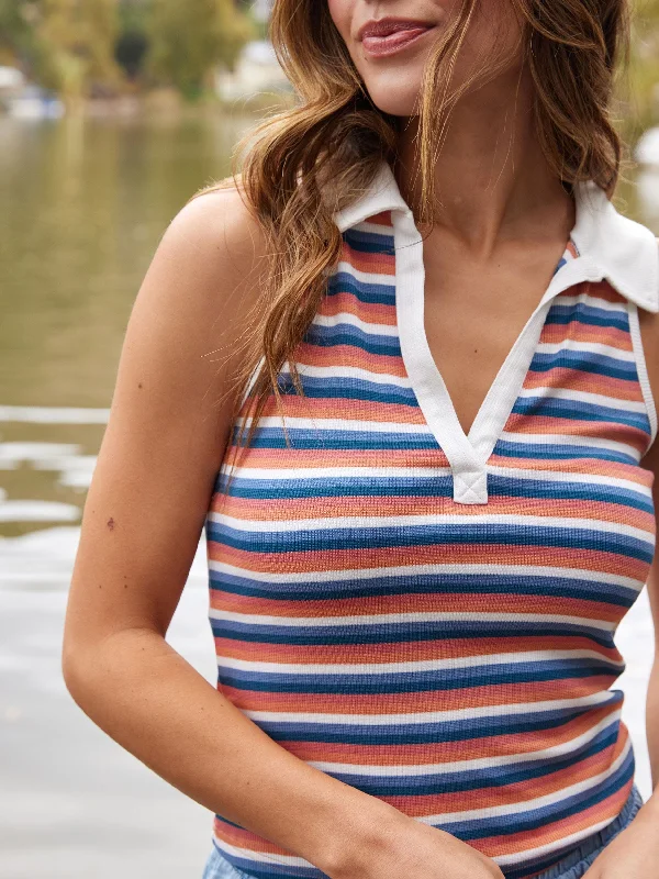 Alicia Stripe Feather Rib Tank