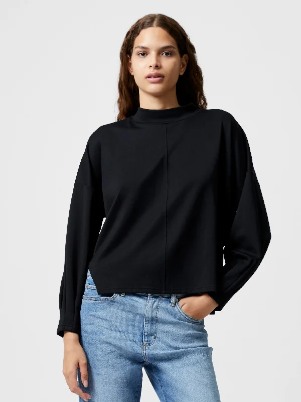 Turtleneck Cut Long Sleeve Top