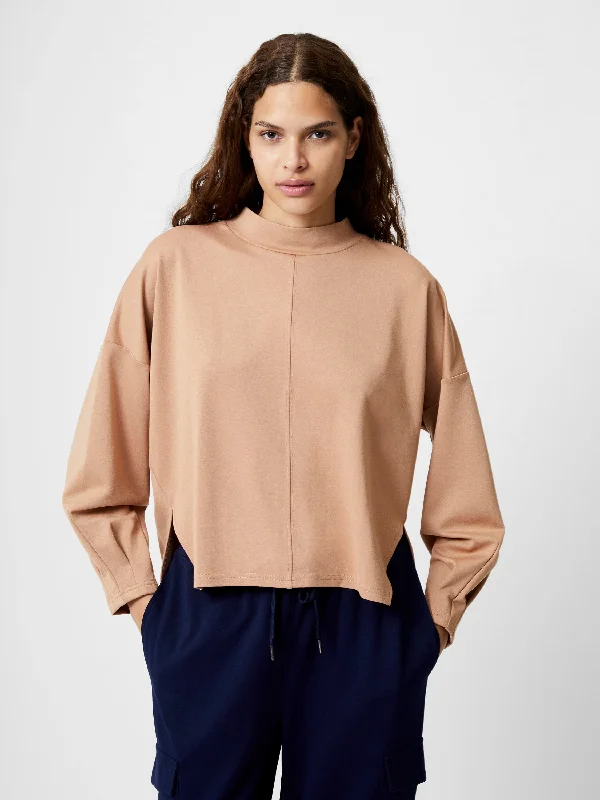 Turtleneck Cut Long Sleeve Top